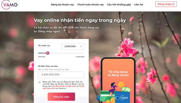 Vamo - App vay tiền siêu nhanh, lãi suất thấp