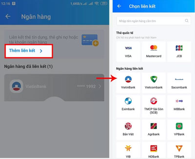 Hướng dẫn cách liên kết ví Zalopay với ngân hàng