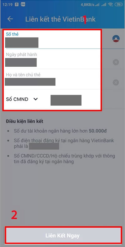 Hướng dẫn cách liên kết ví Zalopay với ngân hàng