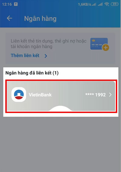 Hướng dẫn cách liên kết ví Zalopay với ngân hàng
