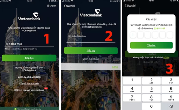 Sao kê VCB Digibank trên App