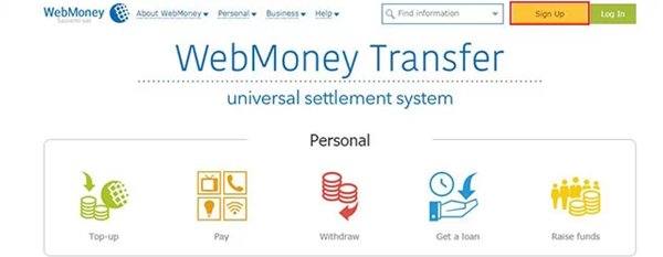 Tạo tài khoản Webmoney