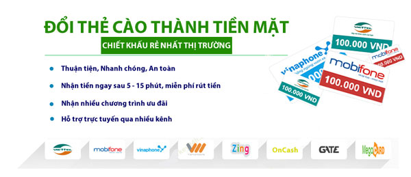 Top 2 cách đổi thẻ cào thành tiền mặt có tiền chỉ sau 3 phút