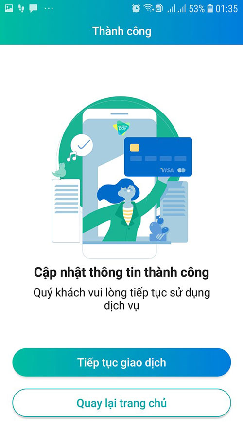 Định danh viettelpay thông qua app