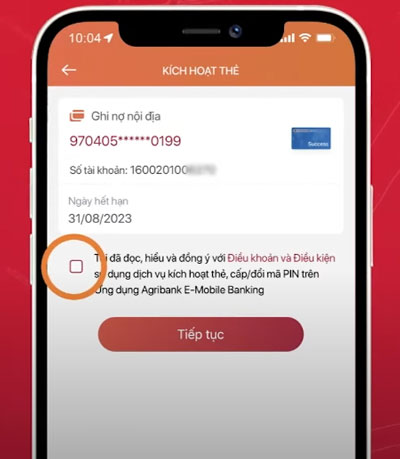 Kích hoạt qua app E-Mobile Banking