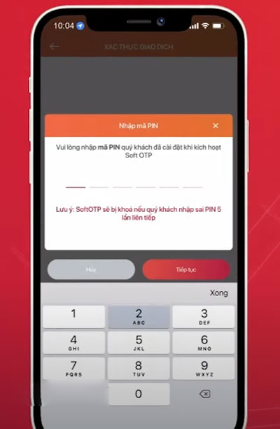 Kích hoạt qua app E-Mobile Banking
