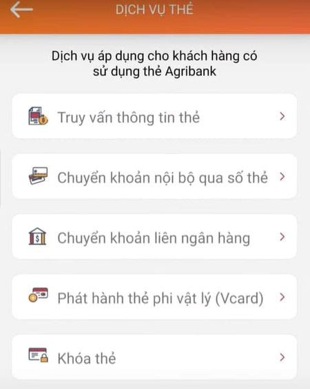 Tra cứu thông tin thẻ Agribank qua ứng dụng E-Mobile Banking